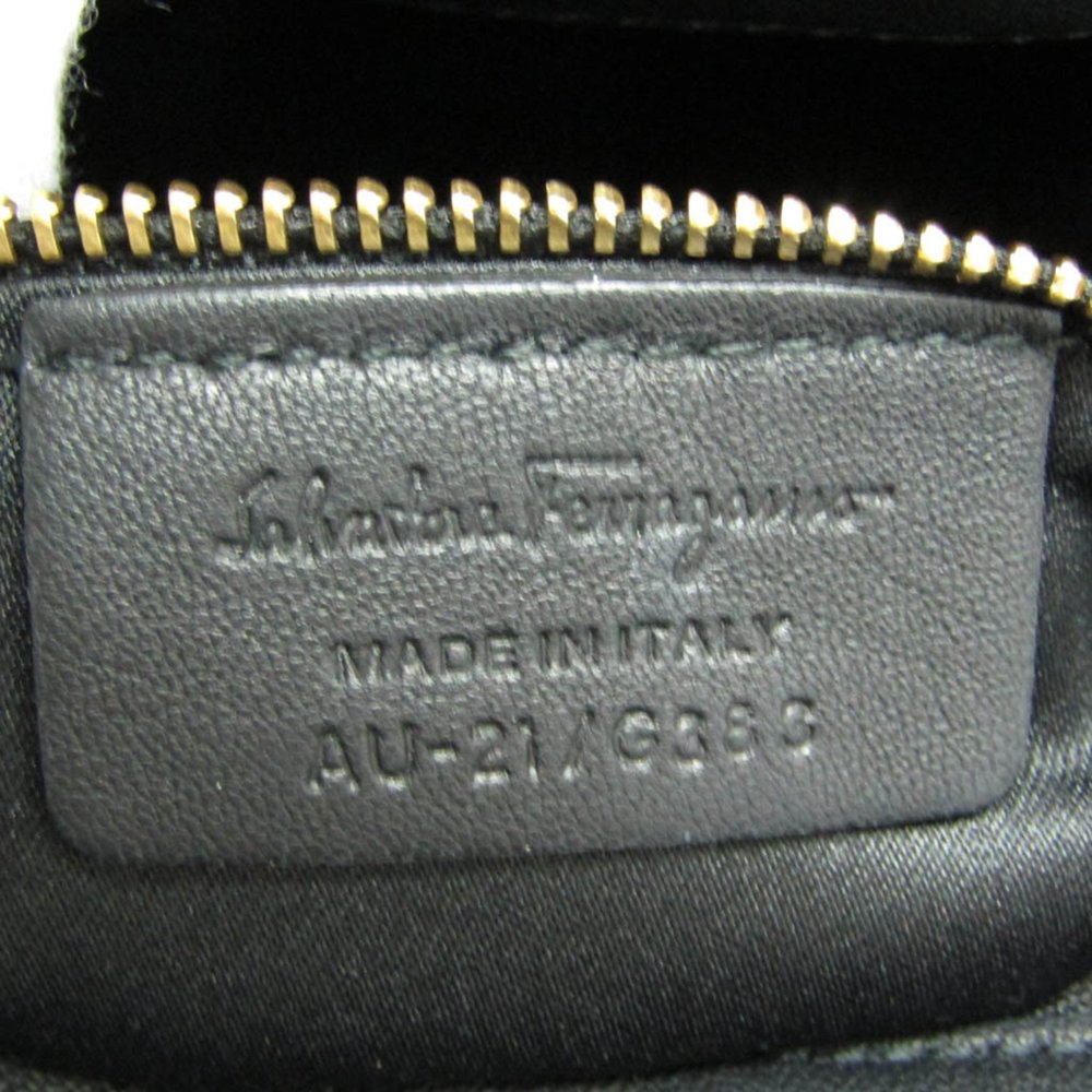 Salvatore Ferragamo Stitch AU-21 G383 Women's Leather Shoulder Bag Black - Picture 10 of 10